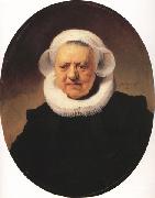 REMBRANDT Harmenszoon van Rijn, Portrait of an eighty-three year-old Woman (mk33)
